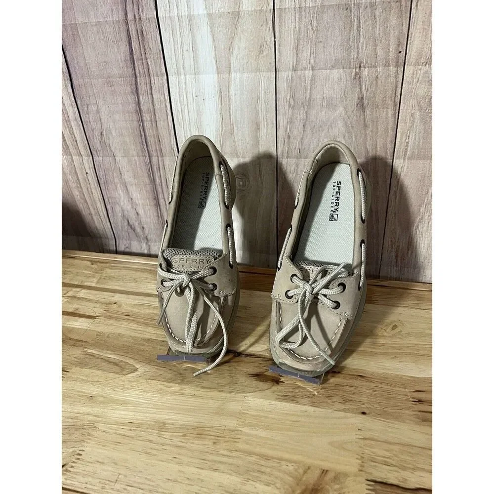 SPERRY Kids Laguna Top Sider Boat Shoes Linen Oat Boys Girls Youth